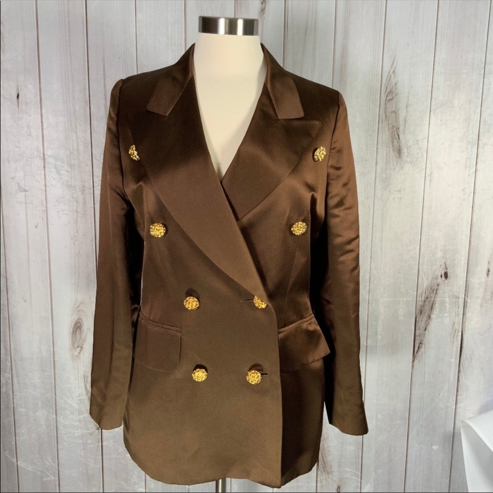 Gorgeous 🤎 Bronze Brown Silky Escada Blazer 36